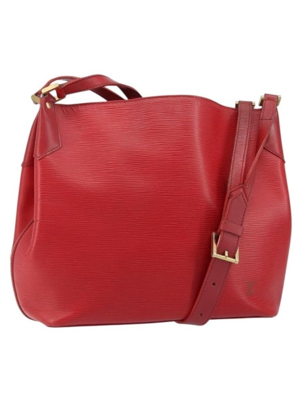 Authentic LOUIS VUITTON Epi Mandala MM Shoulder Bag Red M5889E LV